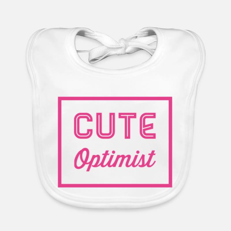 Cute optimist - Gift Idea Organic Baby Bibs