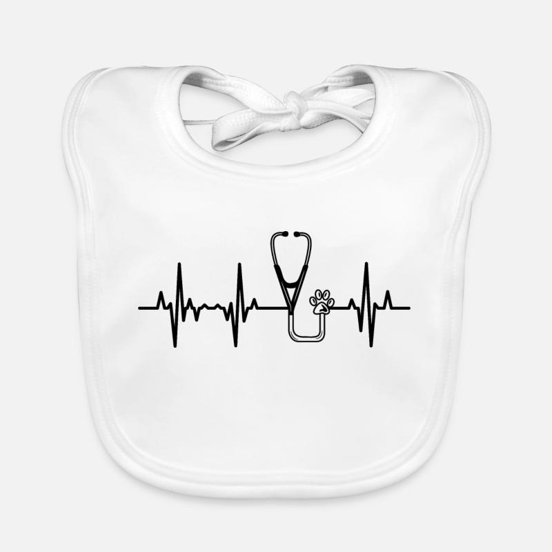 Stéthoscope ECG Ligne Cardiaque Bavoir bio Bébé