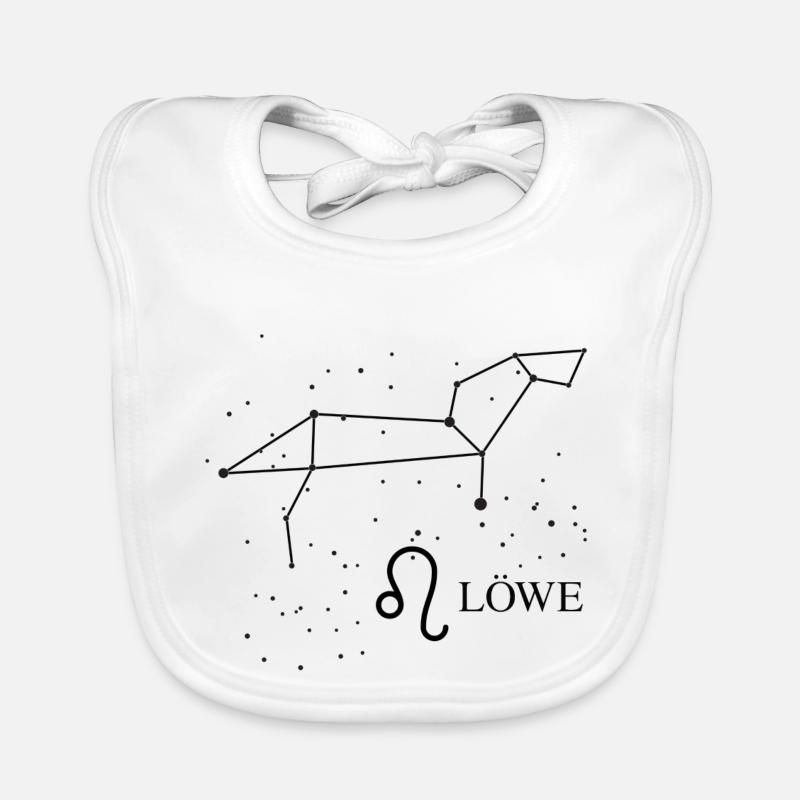 Tierzeichen Löwe mit Sternbild Baby Bio-Lätzchen