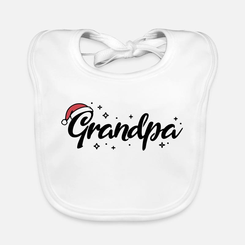 Chapeau de Père Noël Papi Papi Bavoir bio Bébé