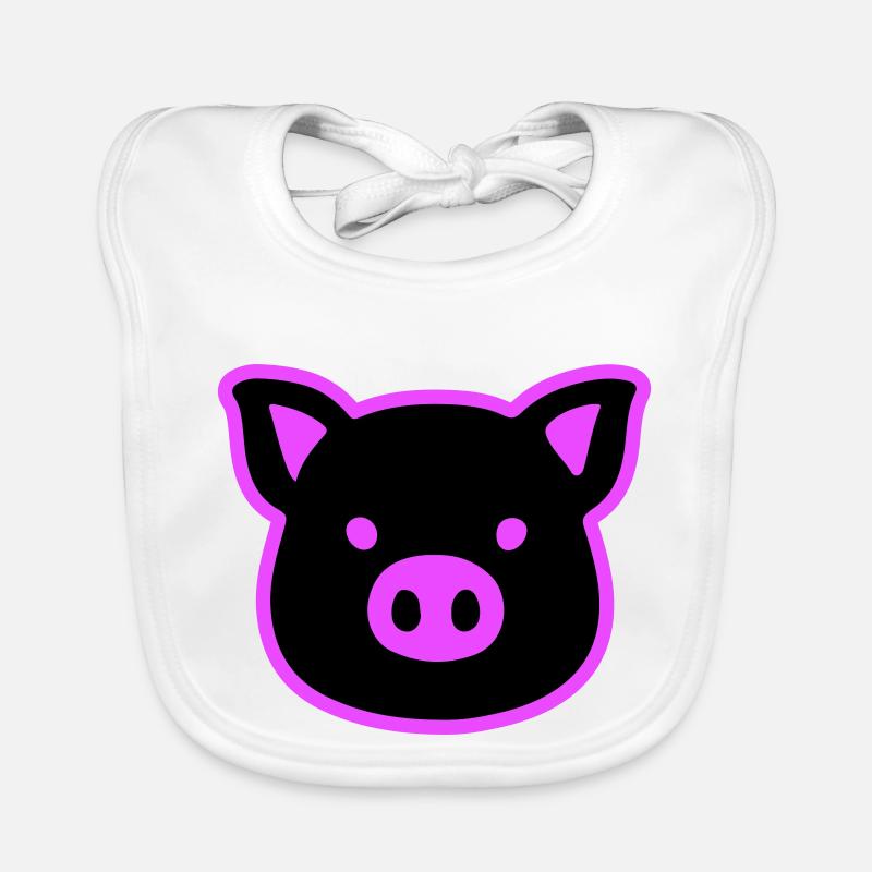 Pig Head Sow Organic Baby Bibs
