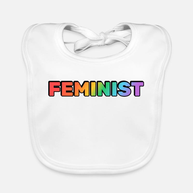 FEMINISTISCHER Regenbogen Baby Bio-Lätzchen
