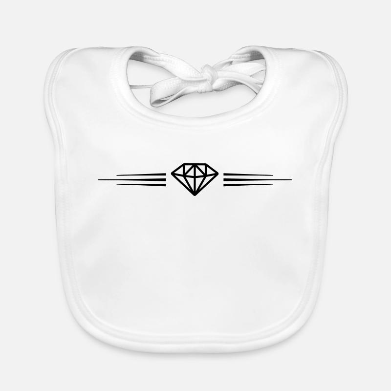 Diamond Symbol Line Organic Baby Bibs