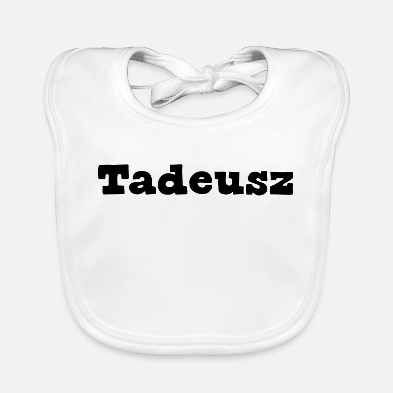 Tadeusz First Name Gift Organic Baby Bibs