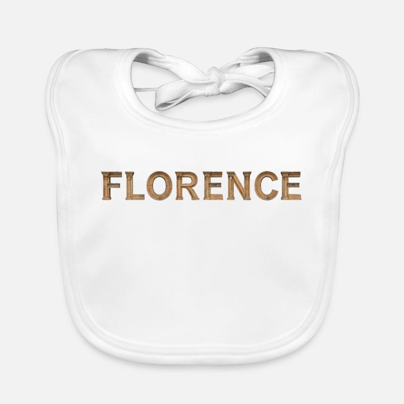 FLORENCE – Renaissance Stone Typography Baby Bio-Lätzchen