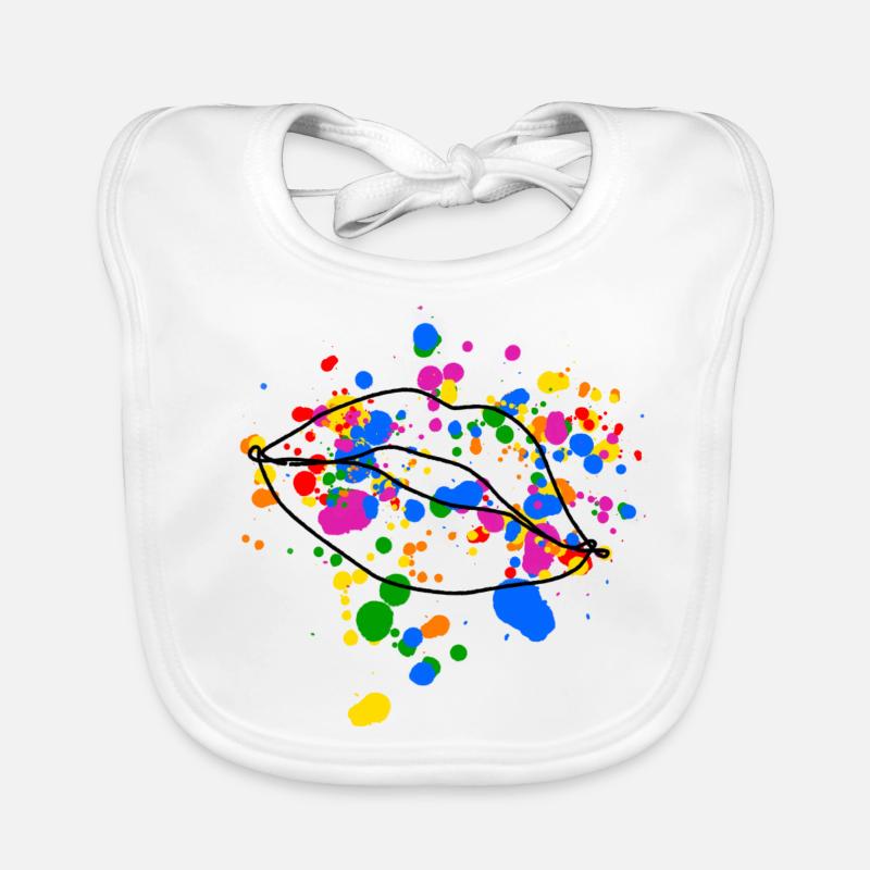 Conception de lèvres queer Kissing Bavoir bio Bébé
