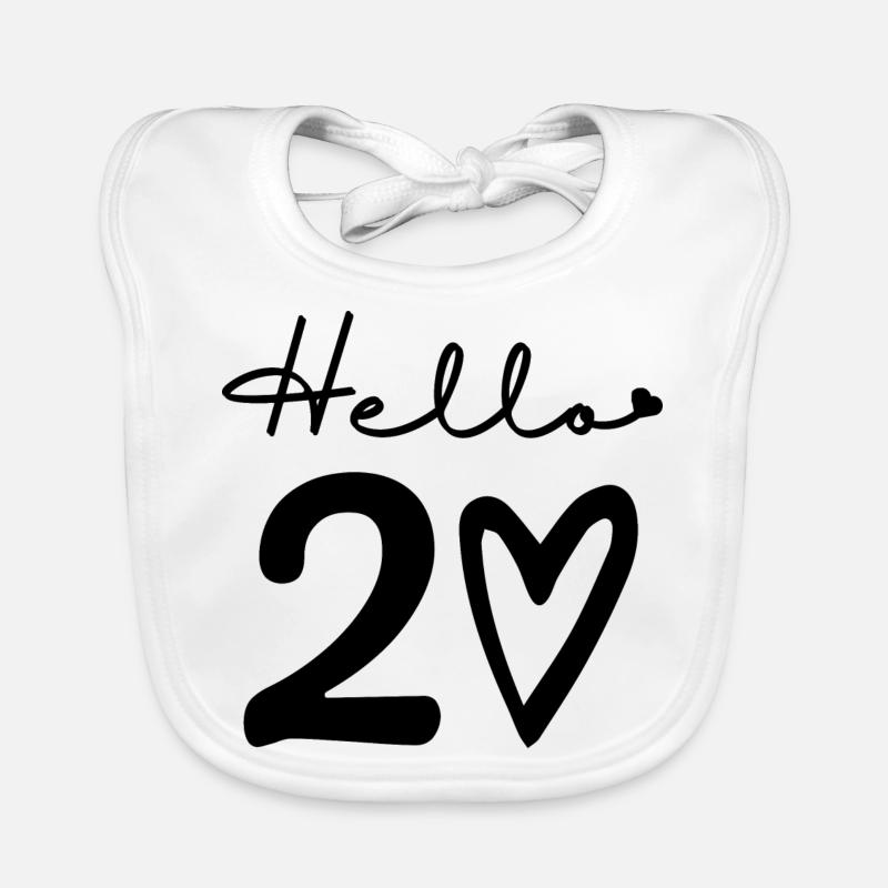 hello 20. 20th birthday Organic Baby Bibs