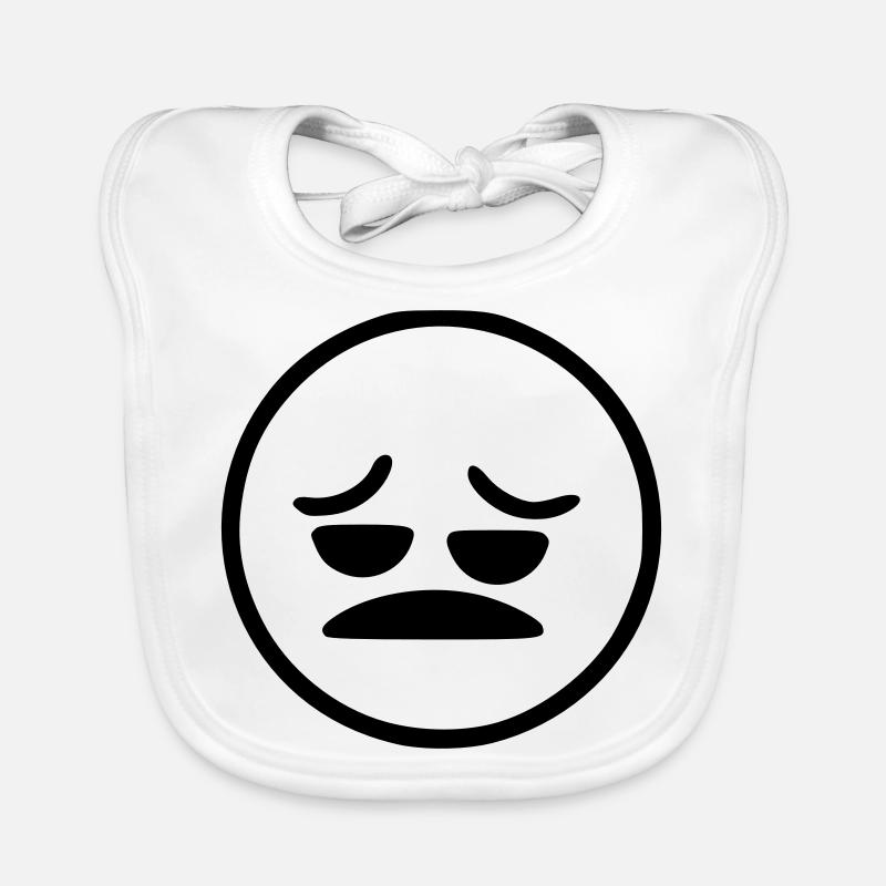 Emoji sketch evil black Bavoir bio Bébé