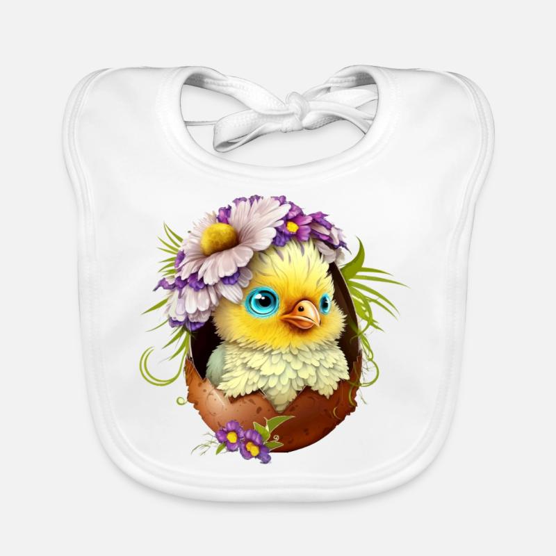Funny chick Organic Baby Bibs