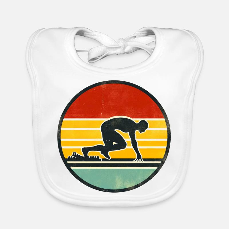 Sprinter - Track And Field 2 Organic Baby Bibs