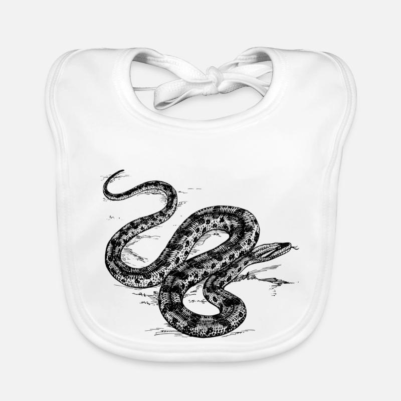 Grey Snake Organic Baby Bibs