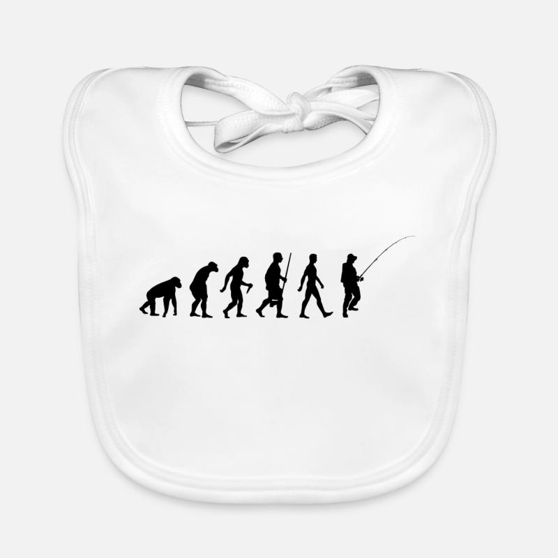 Geschenk Angler angeln Hobby Leidenschaft - Baby Bio-Lätzchen - Weiß