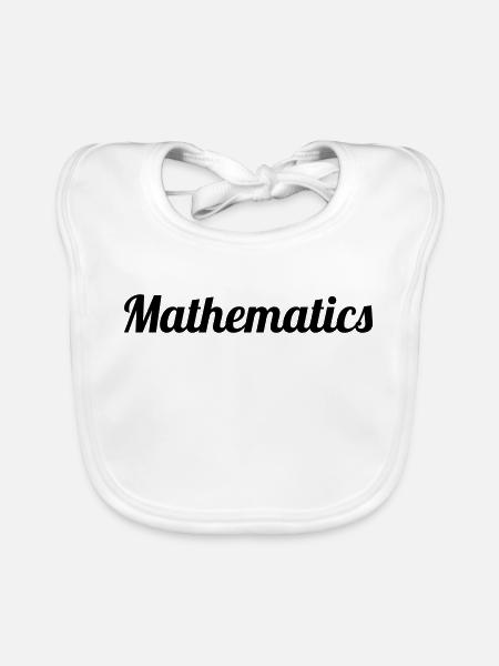 Mathematics - Organic Baby Bibs - white - Front