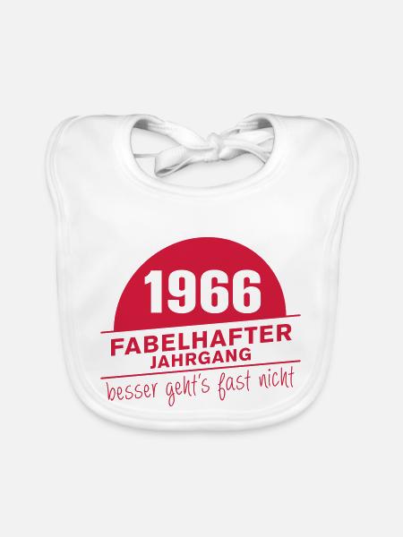 Fabelhafter Jahrgang 1966 - Baby Bio-Lätzchen - Weiß