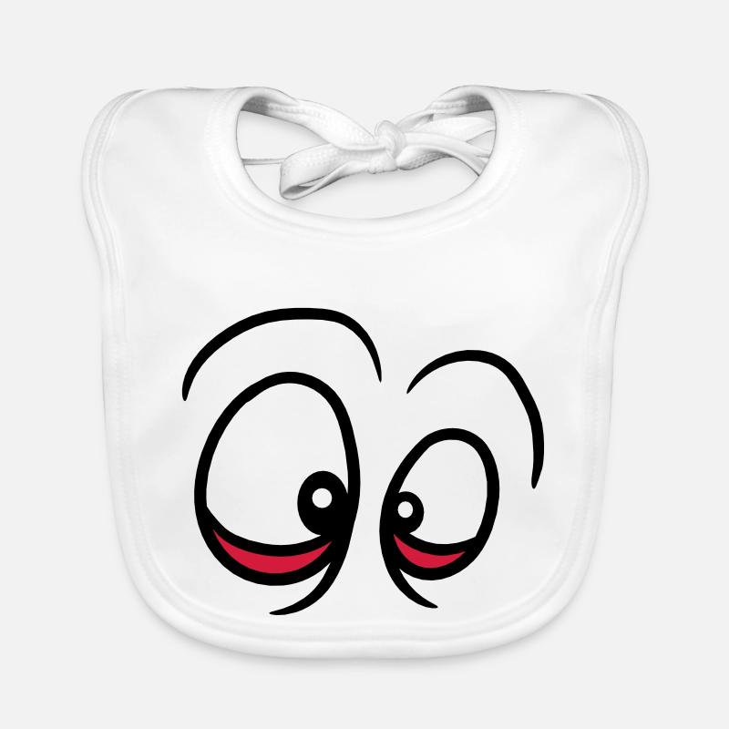 eye dark circles look see distorted face eyes Organic Baby Bibs