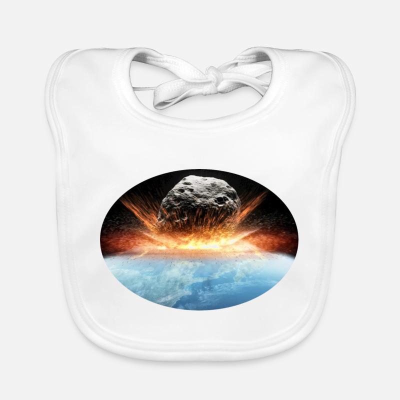 Asteroid Earth impact Organic Baby Bibs