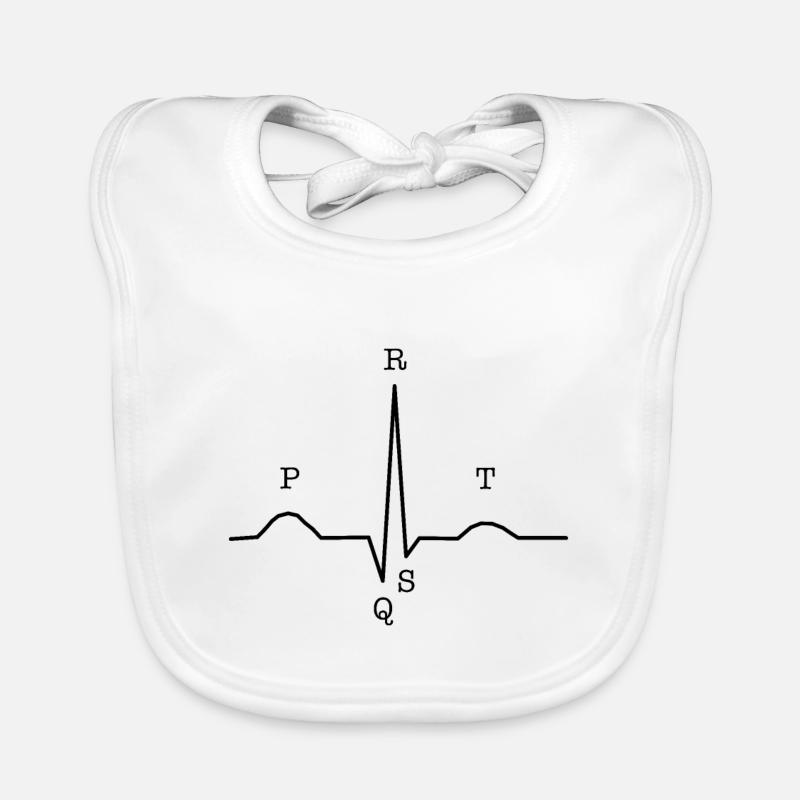 EKG complex for doctor, nurse, paramedic Organic Baby Bibs