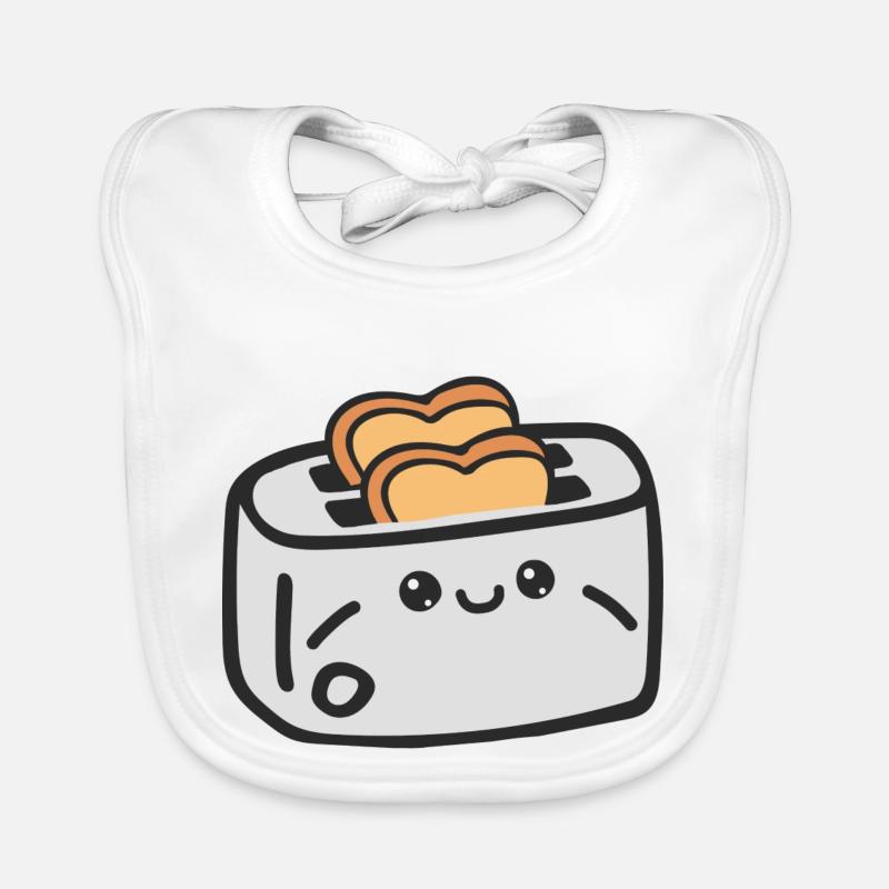 Toaster and bread Organic Baby Bibs