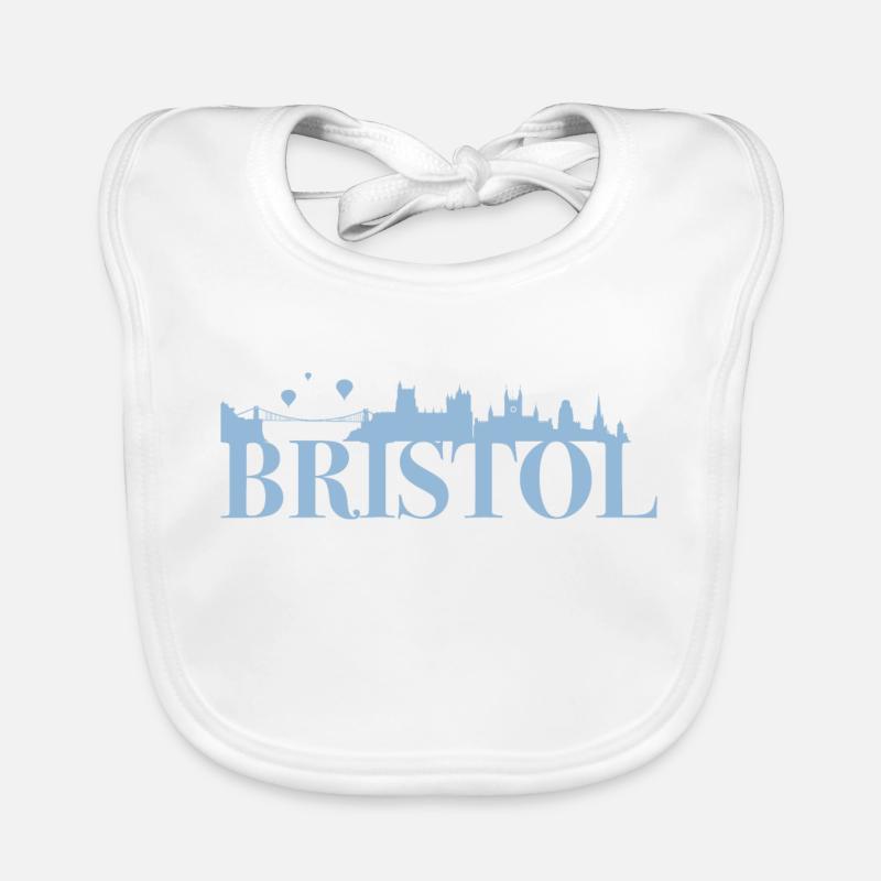 Bristol England Capital Skyline UK Organic Baby Bibs