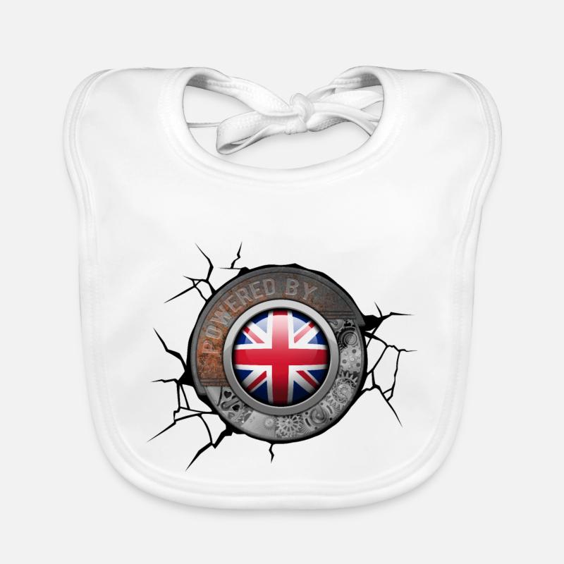 Powered UK Steampunk Engine Organic Baby Bibs