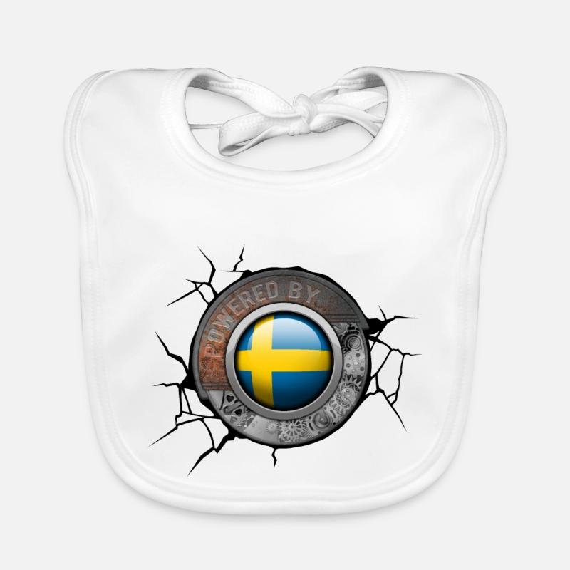 Sweden Steampunk Engine Powered by Pride Organic Baby Bibs