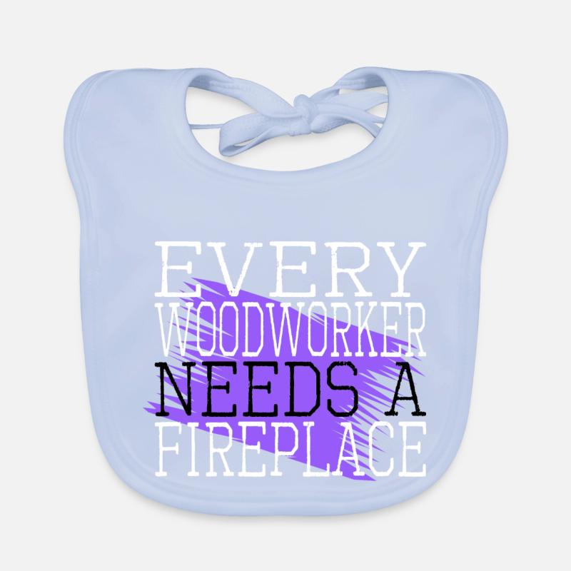 construction charpentier abatteur d’arbres couper du bois Bavoir bio Bébé