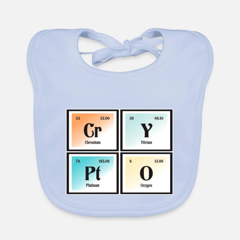 Crypto - Tableau périodique des éléments Bavoir bio Bébé