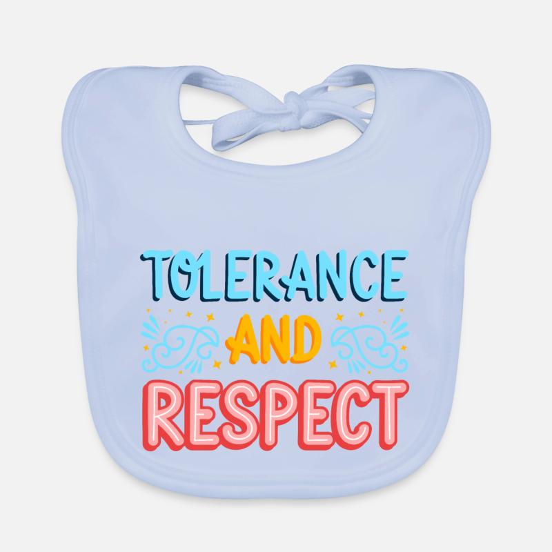 Tolérance et respect idée cadeau original Bavoir bio Bébé