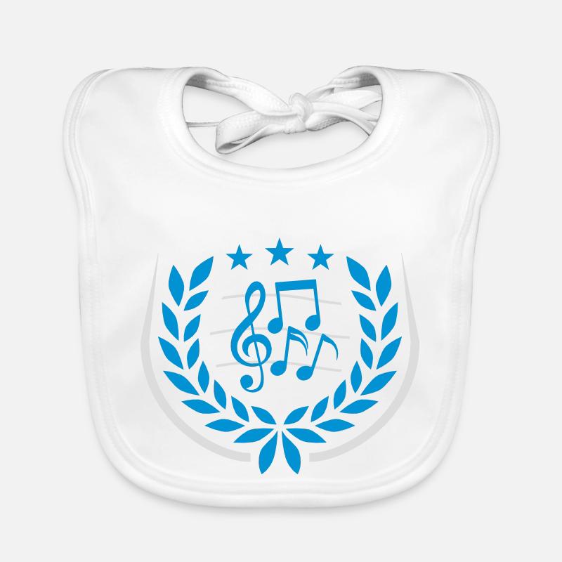 Music clef Laurel wreath Organic Baby Bibs