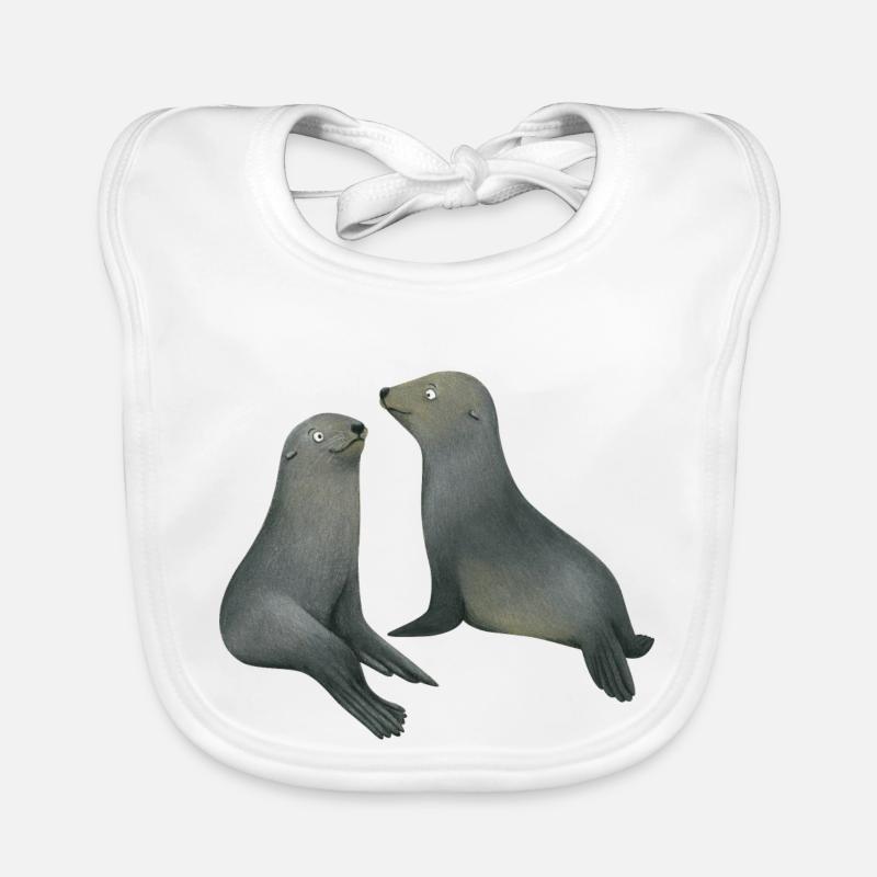 Otaries à fourrure Bavoir bio Bébé