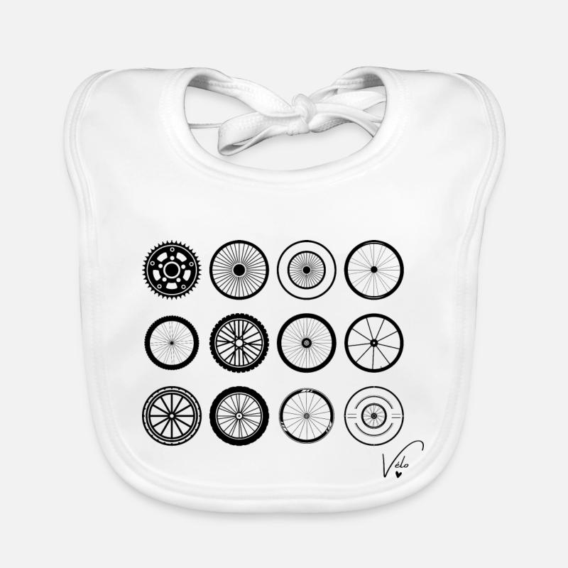 bicycle wheels Organic Baby Bibs