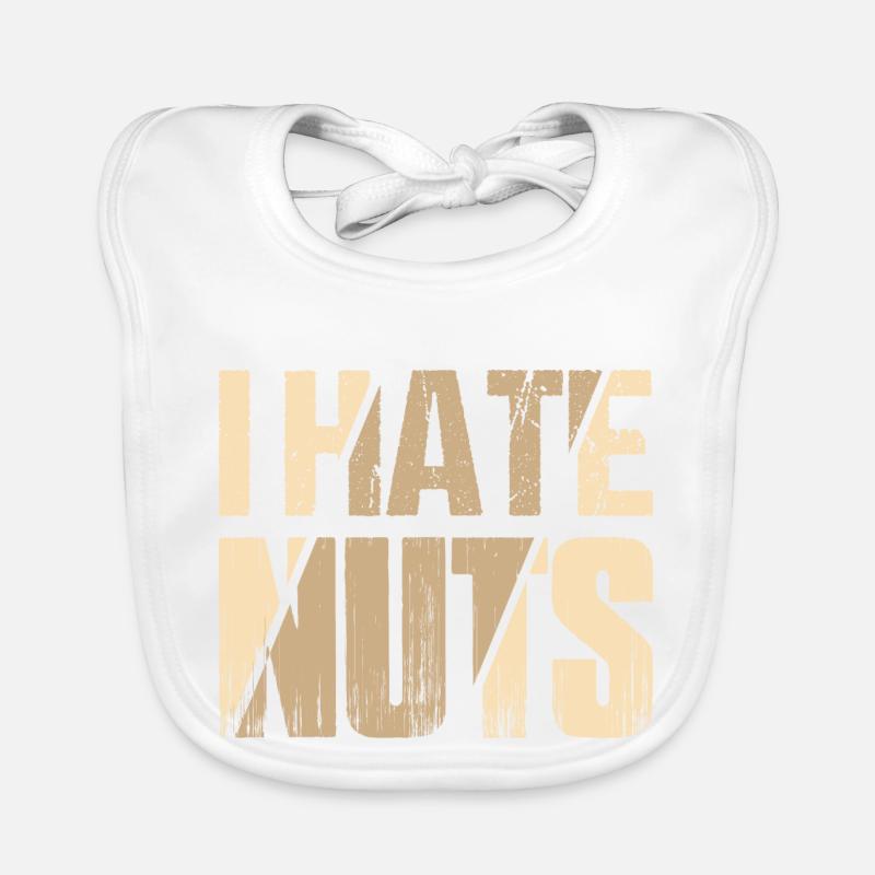 I Hate Nuts Awareness Nut Allergic Baby Bio-Lätzchen