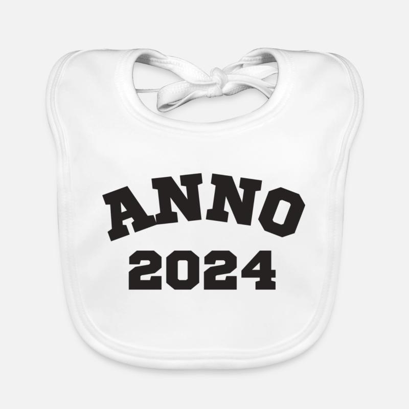 Anno 2024 Geburtstag Geburtsjahr Baby Bio-Lätzchen