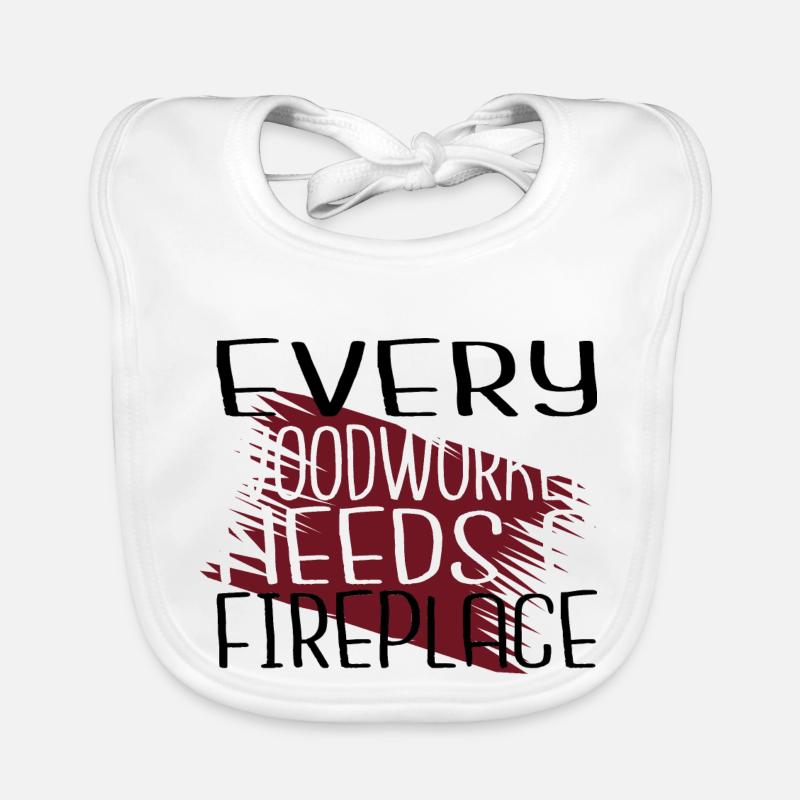 Le bûcheron coupe du bois Une déclaration plaisante sur le travail forestier Bavoir bio Bébé