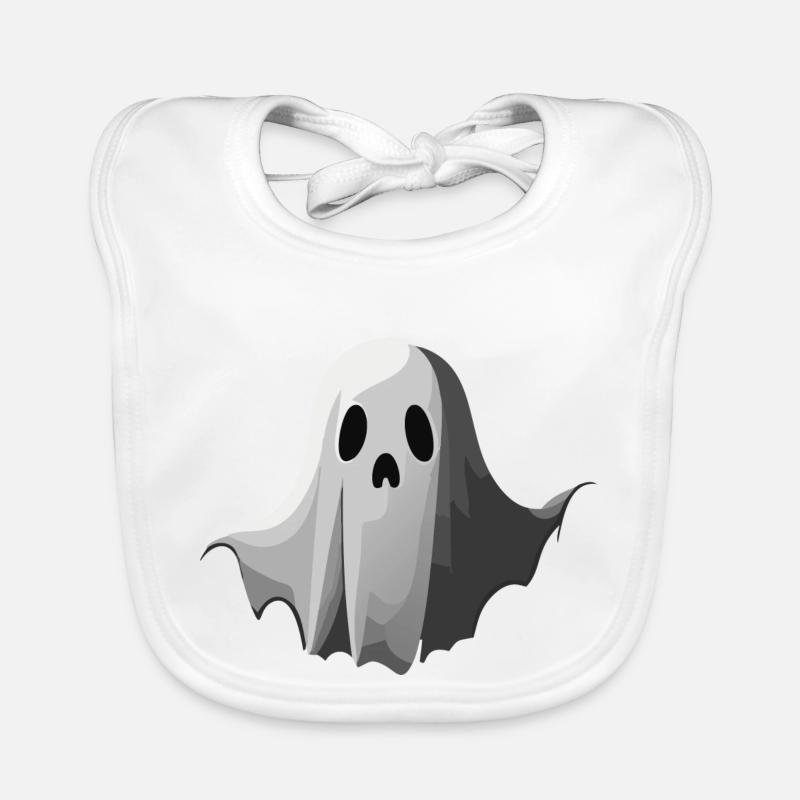 Haunted Face: Our Ghostly Design Organic Baby Bibs