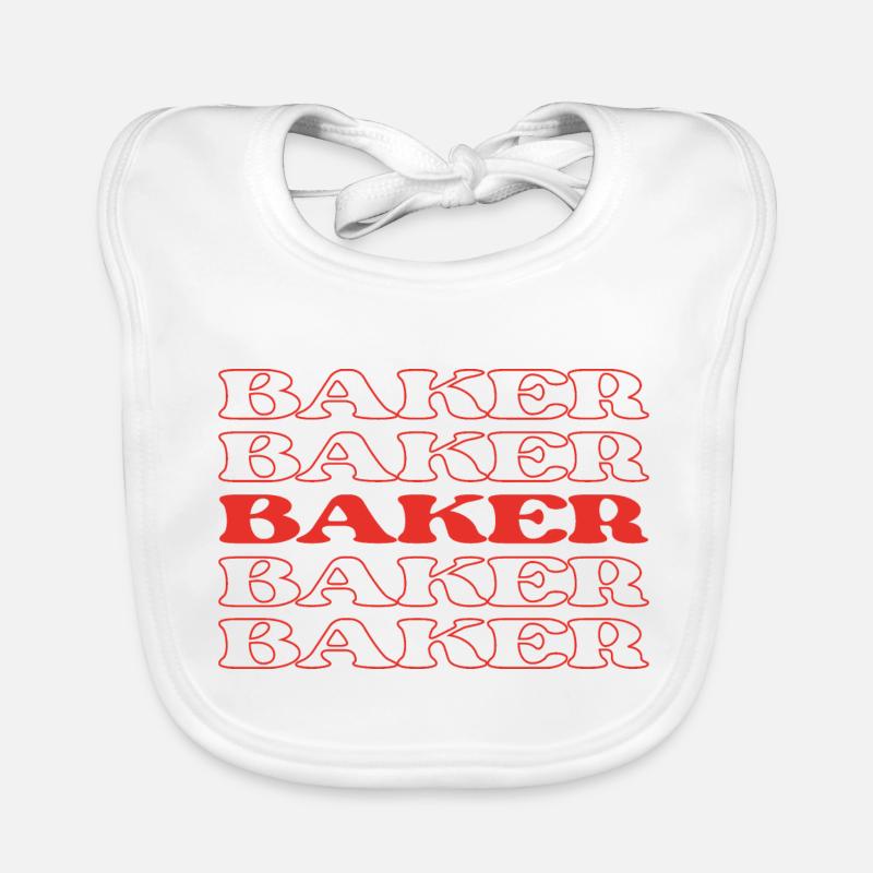 Bäcker Konditor Backstube Arbeiter Teigstanzer Baby Bio-Lätzchen