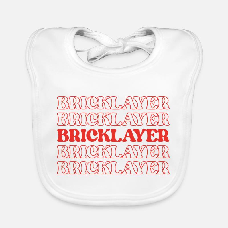Bricklayer Stonemason Bricklayer Brick Worker Organic Baby Bibs