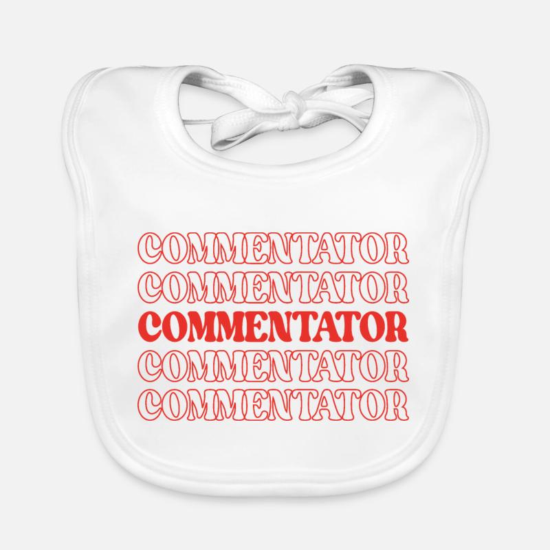 Commentateur Animateur Annonceur Diffuseur Bavoir bio Bébé