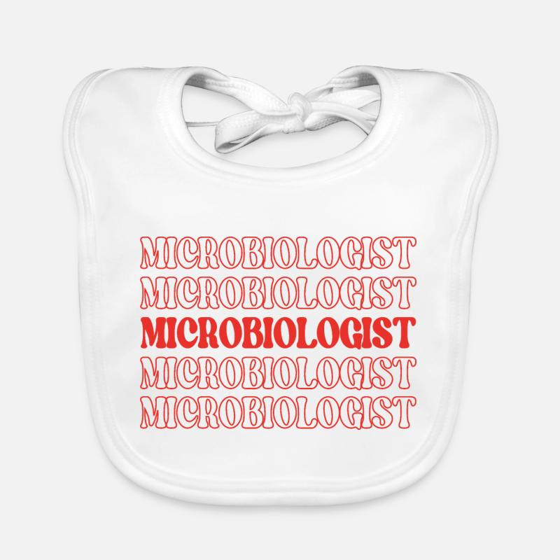 Microbiologiste Microbe Expert Microscopic Life Bavoir bio Bébé