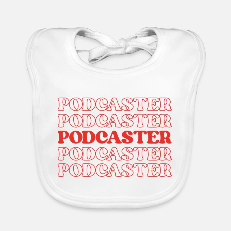 Podcaster, Moderator, Radiomoderator Baby Bio-Lätzchen