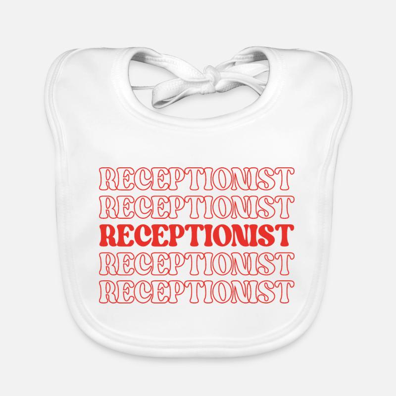 Receptionist Front Desk Clerk Front Office Organic Baby Bibs
