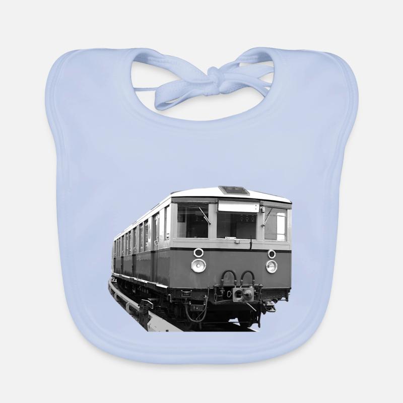 S-Bahn Berlin Railcar Railway Oldtimer Organic Baby Bibs