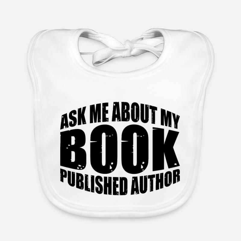 Ask Me About My Book, Published Author 4 Organic Baby Bibs