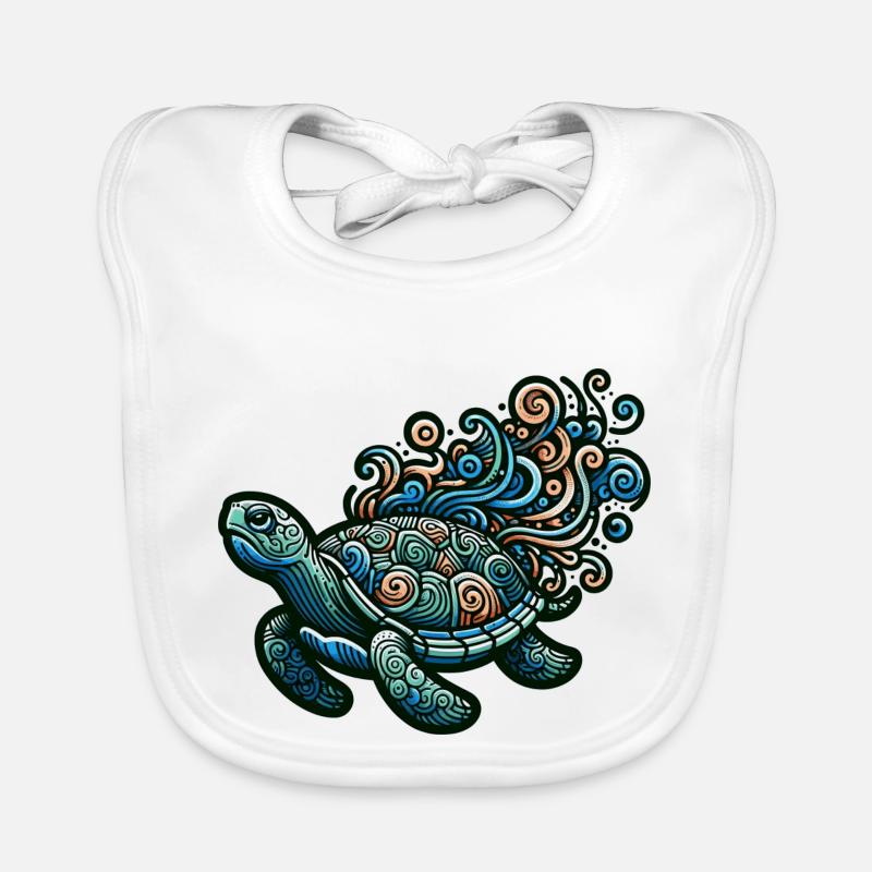 Sea turtle Organic Baby Bibs