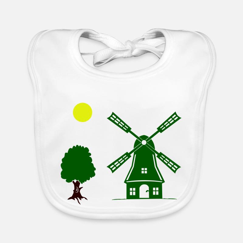 windmühle baum Baby Bio-Lätzchen