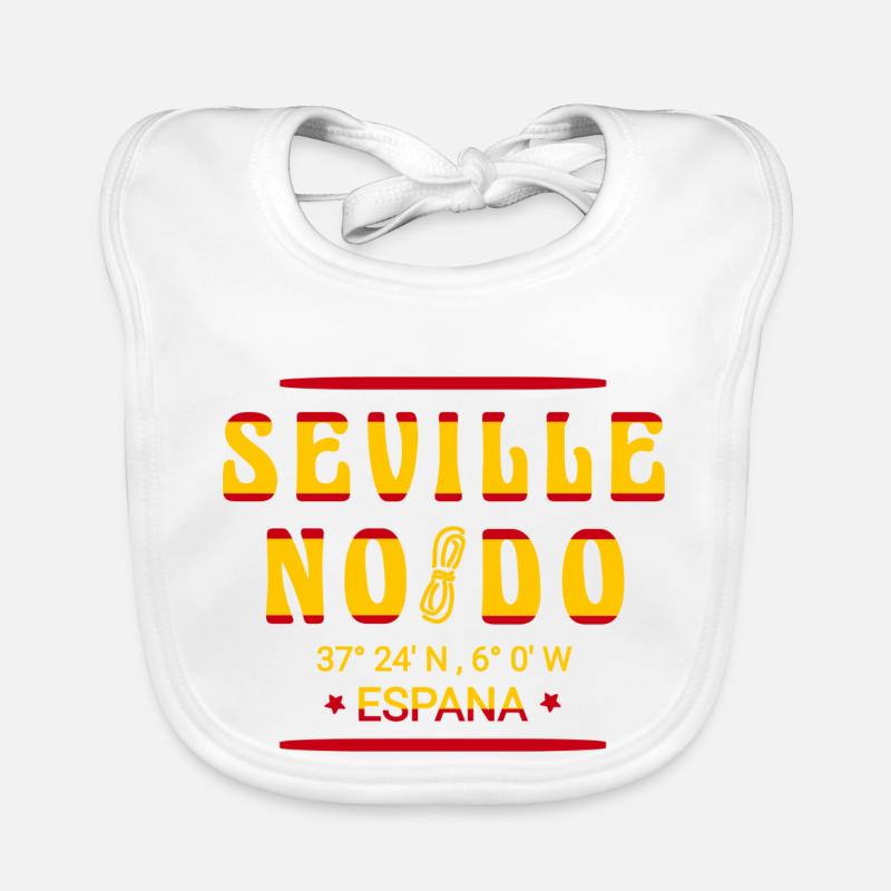Séville se coordonne avec le drapeau de l’Espagne Bavoir bio Bébé