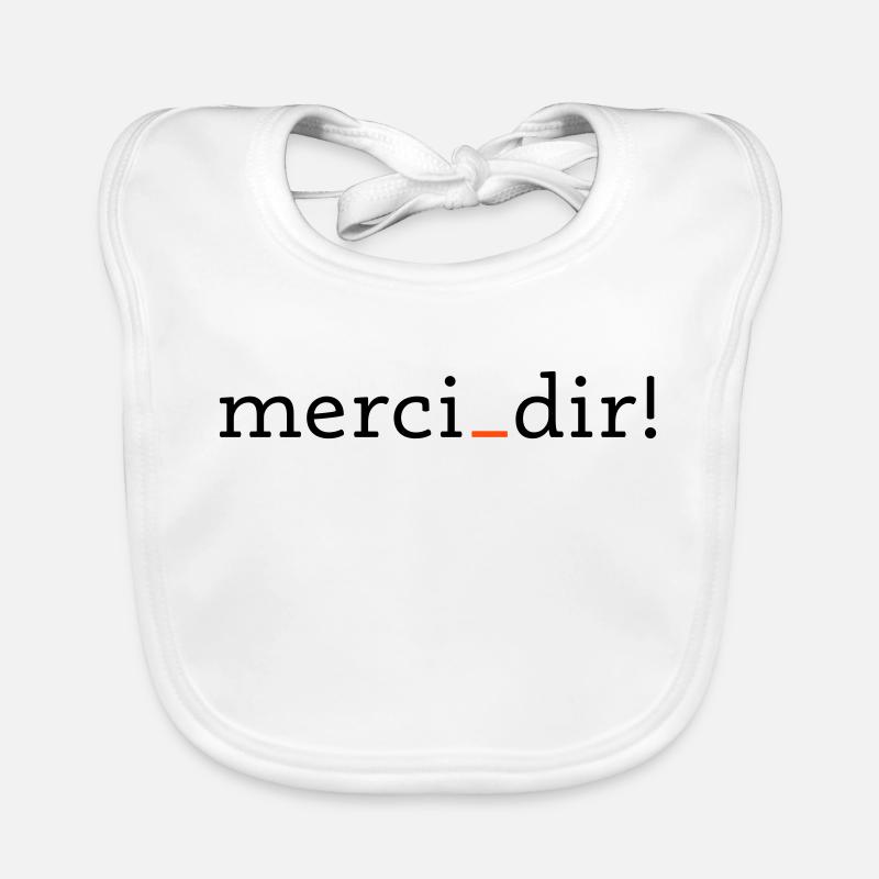 merci dir - 2 Farben Baby Bio-Lätzchen