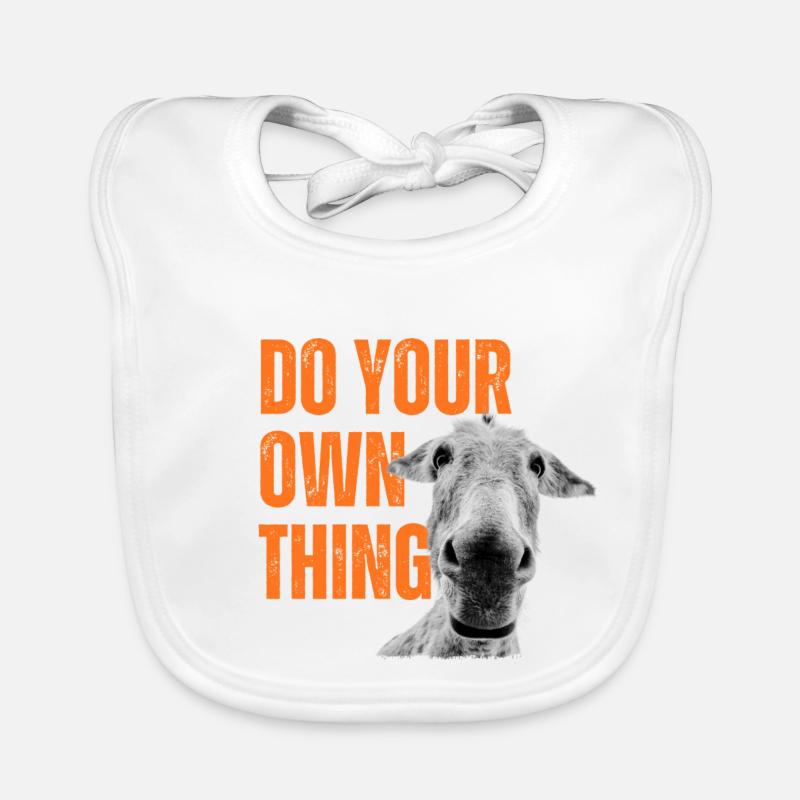 Esel - do your own thing Baby Bio-Lätzchen