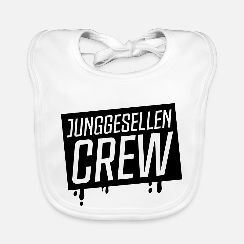 junggesellen crew - Baby Bio-Lätzchen - Weiß