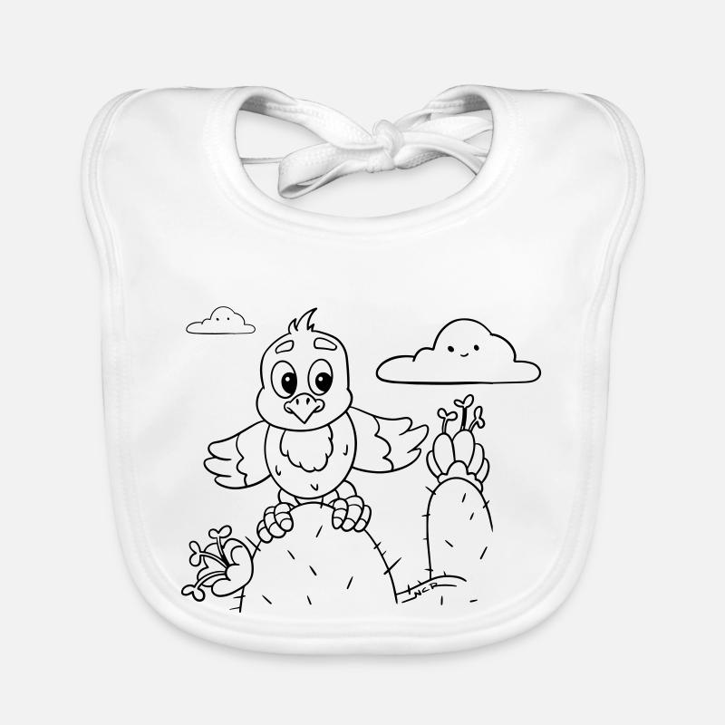Design for creatives: Vulture coloring page Organic Baby Bibs